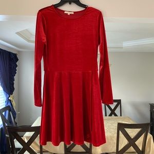 Copper Key Red Velvet Dress